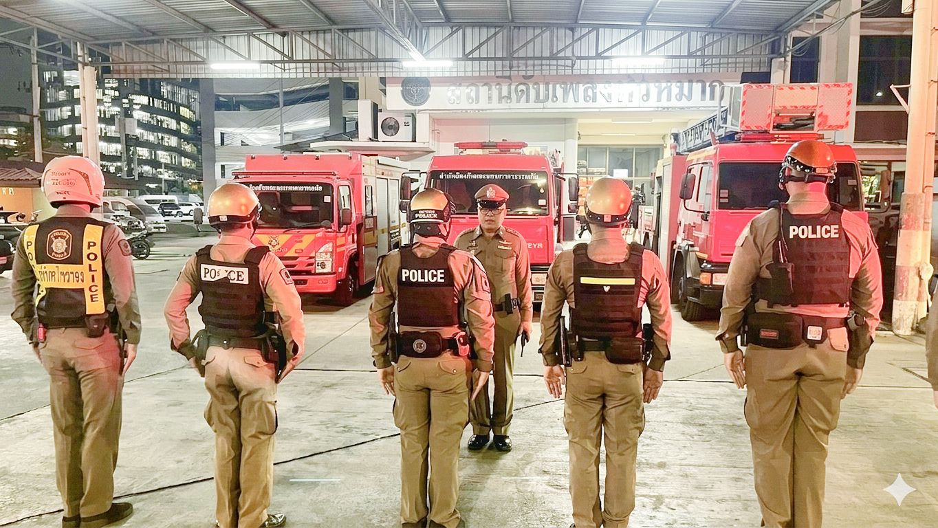 พ.ต.ท.สวภณ คะอังกุ สวป.สน.หัวหมาก คุมเข้ม ตั้งจุดสกัดกลางดึก ป้องกันอาชญากรรมย่านรามคำแหง